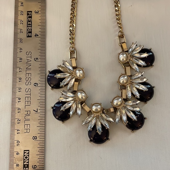 Estate jewelry rhinestone and pearl necklace - Picture 10 of 12